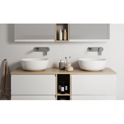 Cersanit K116-048-ECO - Pultni umivalnik MODUO, premer 40 cm, keramika/sijajna bela