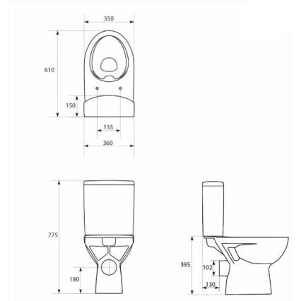 Cersanit K27-062 - Stojalo WC PARVA keramika/bela