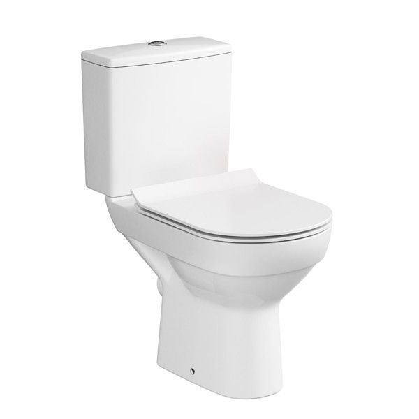 Cersanit K35-037 - Stoječa WC školjka CITY z sedežno desko, keramika/bela