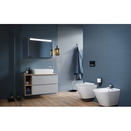 Cersanit K701-104 - Viseča WC školjka z WC desko CITY OVAL keramika/bela