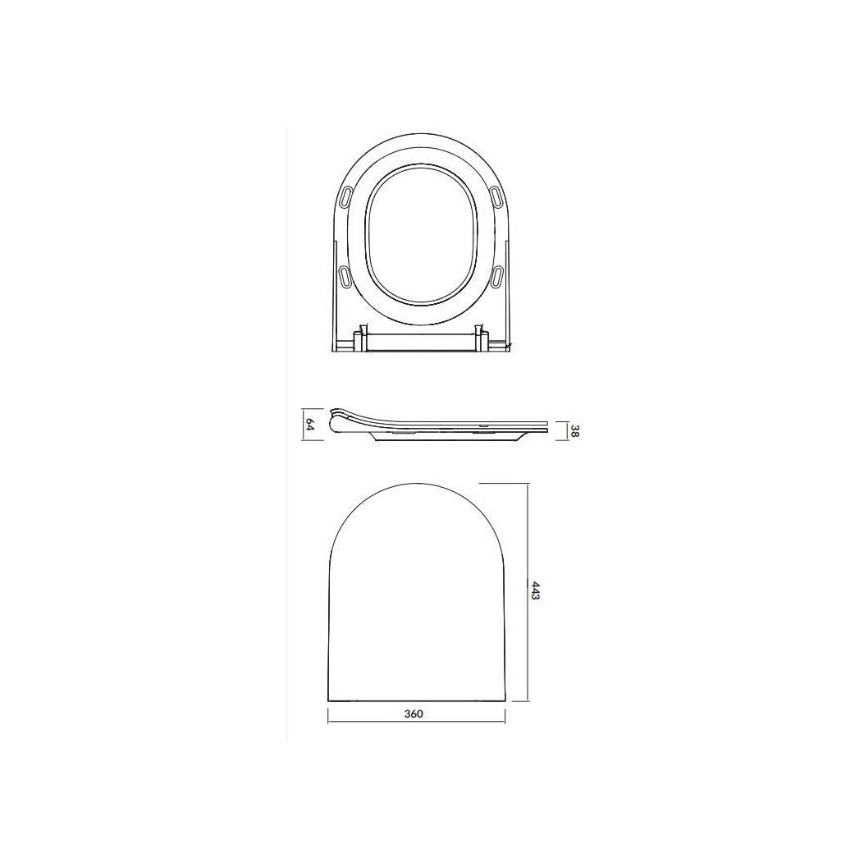 Cersanit K701-104 - Viseča WC školjka z WC desko CITY OVAL keramika/bela