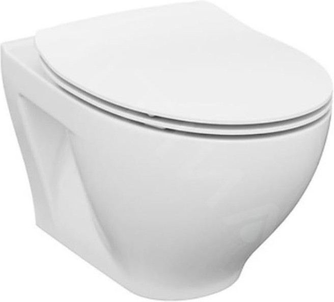 Cersanit K701-147 - Viseča WC školjka s sedežno desko SAVIO keramika/bela