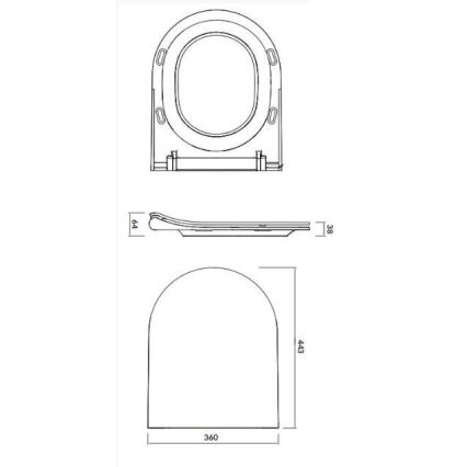 Cersanit K98-0146 - WC deska CITY OVAL SoftClose bela