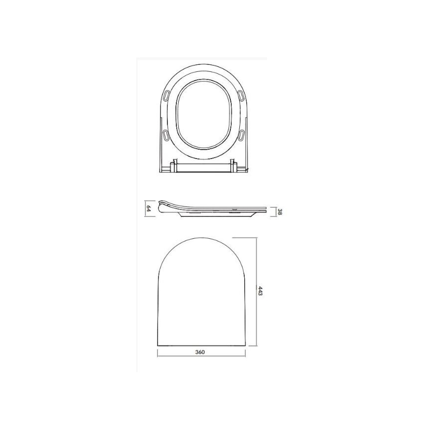 Cersanit K98-0146 - WC deska CITY OVAL SoftClose bela