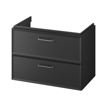 Cersanit S1017-003 - Stenska kopalniška omarica pod umivalnik MILLE 80x55x45 cm črna