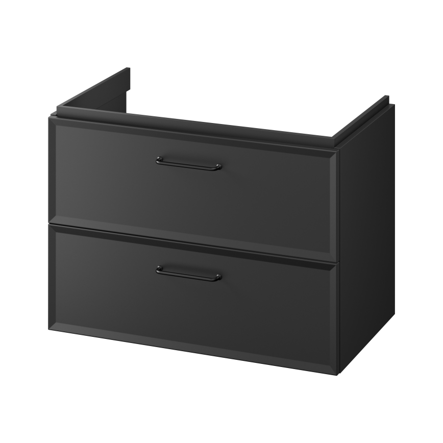 Cersanit S1017-003 - Stenska kopalniška omarica pod umivalnik MILLE 80x55x45 cm črna