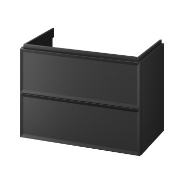 Cersanit S1017-003 - Stenska kopalniška omarica pod umivalnik MILLE 80x55x45 cm črna