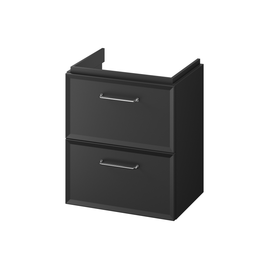 Cersanit S1021-006 - Viseča kopalniška omarica pod umivalnik MILLE SLIM 50x35 cm črna