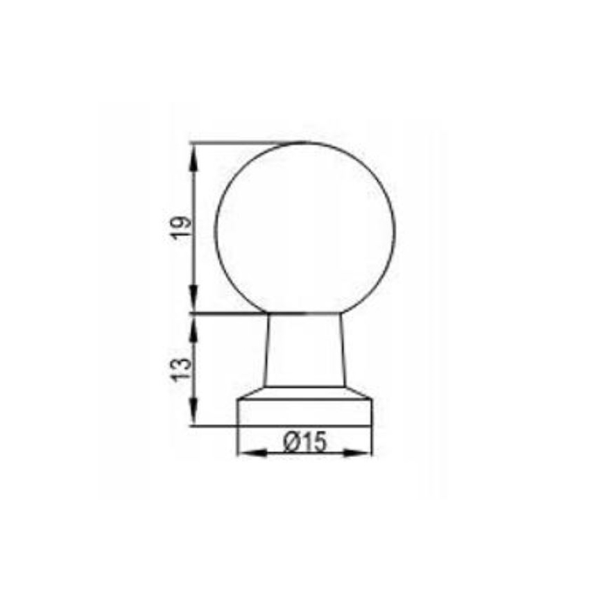 Cersanit S1021-019 - ročaj za pohištvo MILLE v zlati barvi