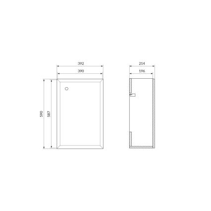 Cersanit S1022-002 - Viseča kopalniška omarica pod umivalnik MILLE 40x22 cm bela