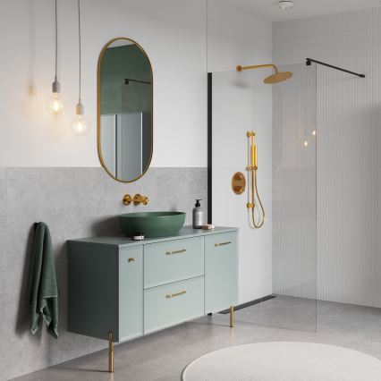 Cersanit S1022-008 - Stenska kopalniška omarica MILLE 20x45 cm, mint zelena