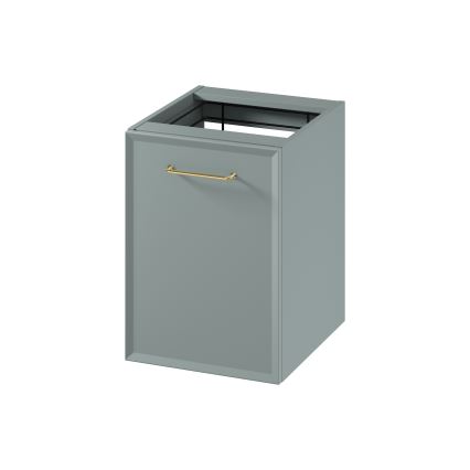 Cersanit S1022-010 - Stenska kopalniška omarica s košem za perilo MILLE 40x55x45 cm mintna