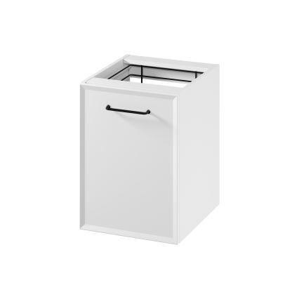 Cersanit S1022-011 - Stenska kopalniška omarica z košem za perilo MILLE 40x55x45 cm bela