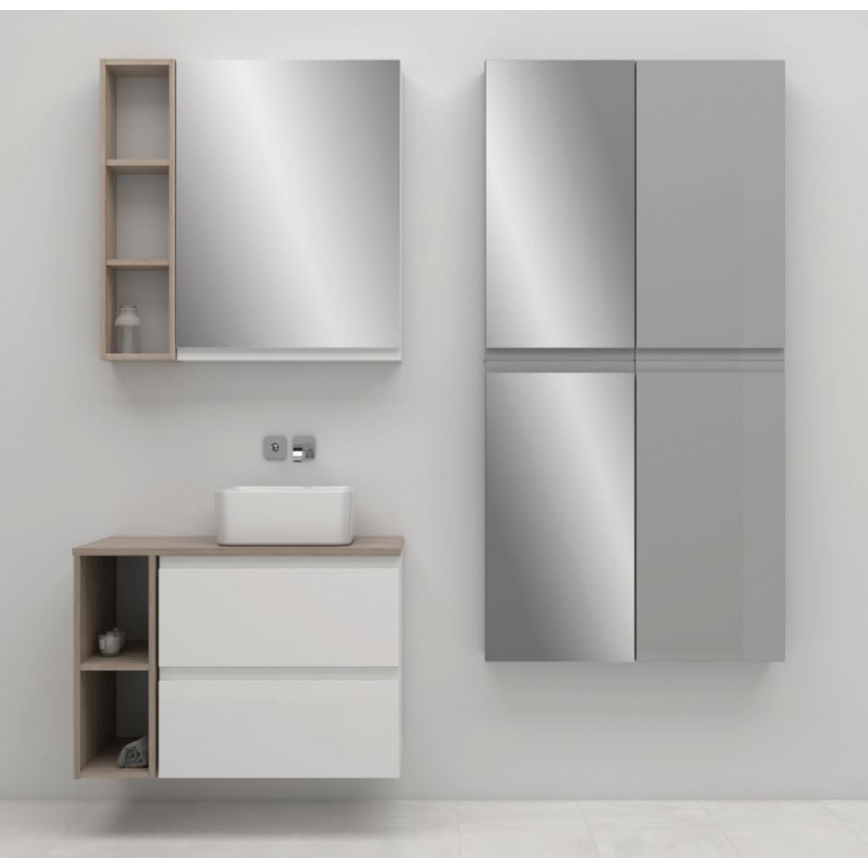 Cersanit S590-030 - Kopalniška omarica z ogledalom MEDDIE 80x40 cm
