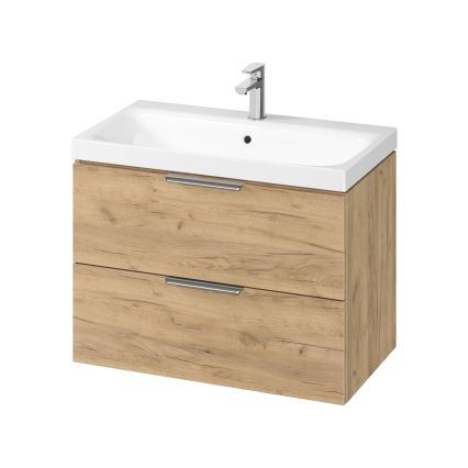 Cersanit S598-047-DSM - Viseča kopalniška omarica pod umivalnik MALIKA 80x55x45 cm hrast