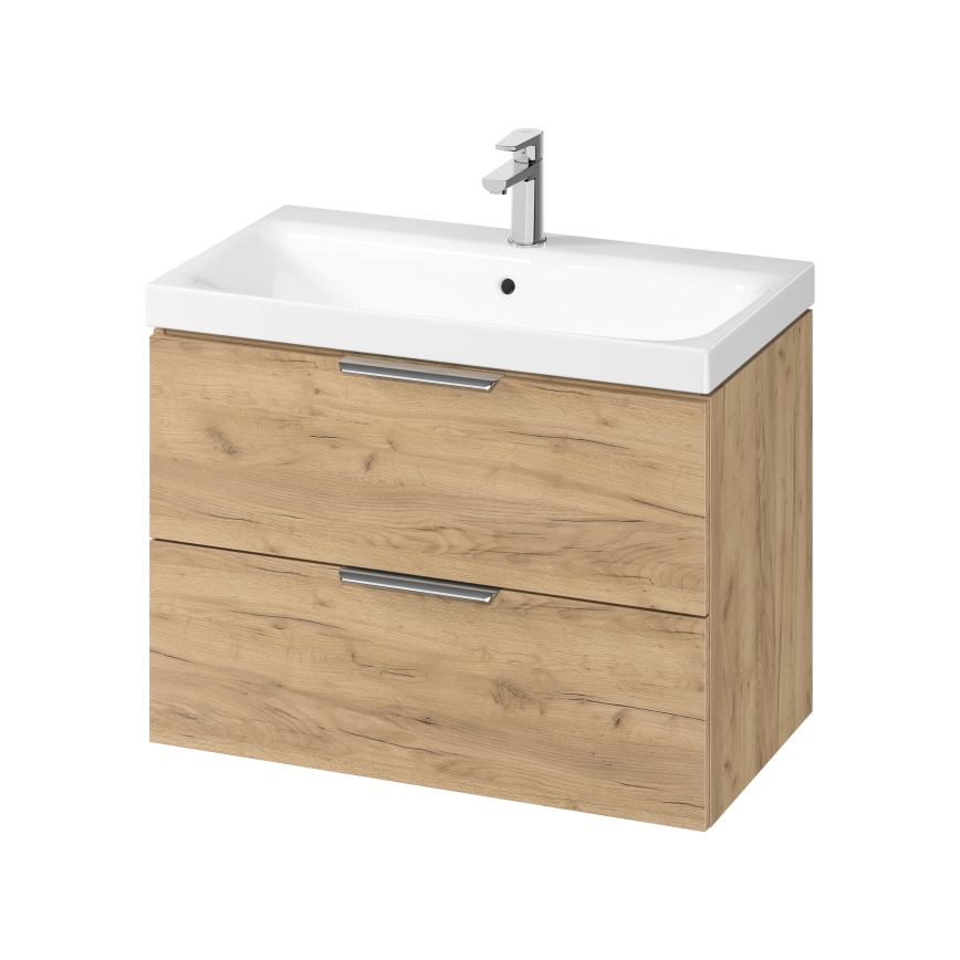 Cersanit S598-047-DSM - Viseča kopalniška omarica pod umivalnik MALIKA 80x55x45 cm hrast