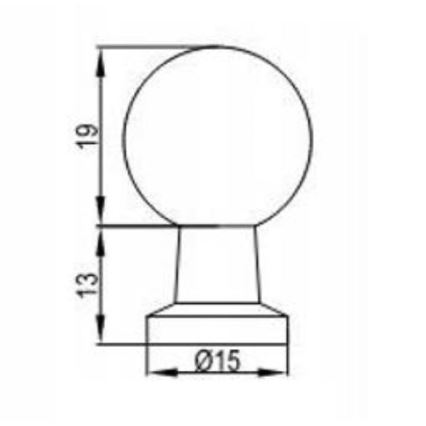 Cersanit S599-0184 - Ročaj za pohištvo MILLE, krom visokega sijaja