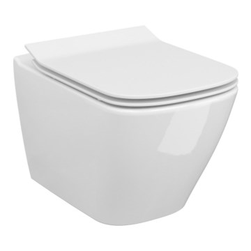 Cersanit S701-405-ECO - viseča WC školjka s sedežno desko CITY, keramika/bela