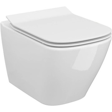 Cersanit S701-405 - Viseča WC školjka z WC desko CITY SQUARE keramika/bela