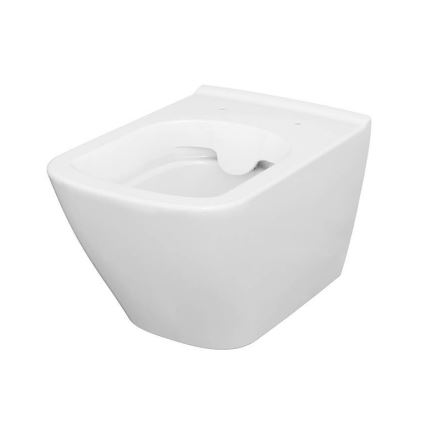 Cersanit S701-405 - Viseča WC školjka z WC desko CITY SQUARE keramika/bela