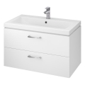 Cersanit S801-149-DSM - Stenska kopalniška omarica z umivalnikom LARA 80x46x45 cm bela