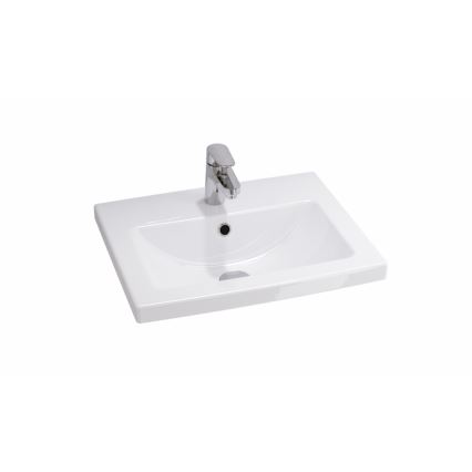 Cersanit S801-153-DSM - Viseča kopalniška omarica z umivalnikom ELIS 46x50 cm, oreh