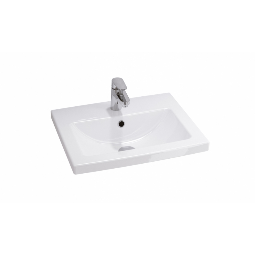 Cersanit S801-153-DSM - Viseča kopalniška omarica z umivalnikom ELIS 46x50 cm, oreh