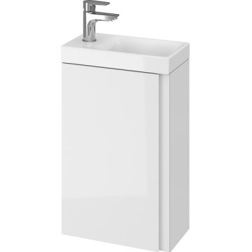 Cersanit S801-218-DSM - Viseča kopalniška omarica z umivalnikom MODUO SLIM 40 cm, bela visokega sijaja