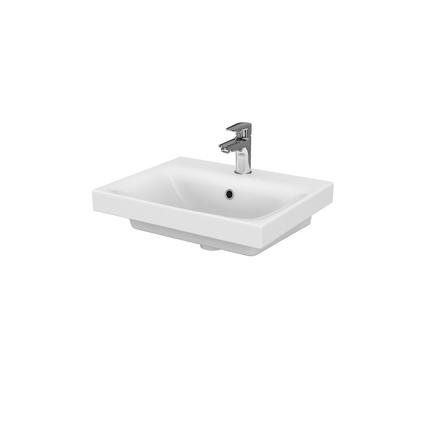Cersanit S801-230-DSM - Viseča kopalniška omarica z umivalnikom MODUO 62x50 cm bela