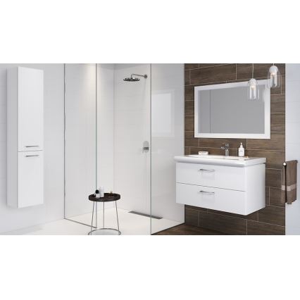 Cersanit S801-338-DSM - Viseča kopalniška omarica z umivalnikom ELODY 46x80 cm bela