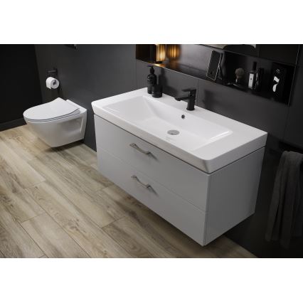 Cersanit S801-338-DSM - Viseča kopalniška omarica z umivalnikom ELODY 46x80 cm bela