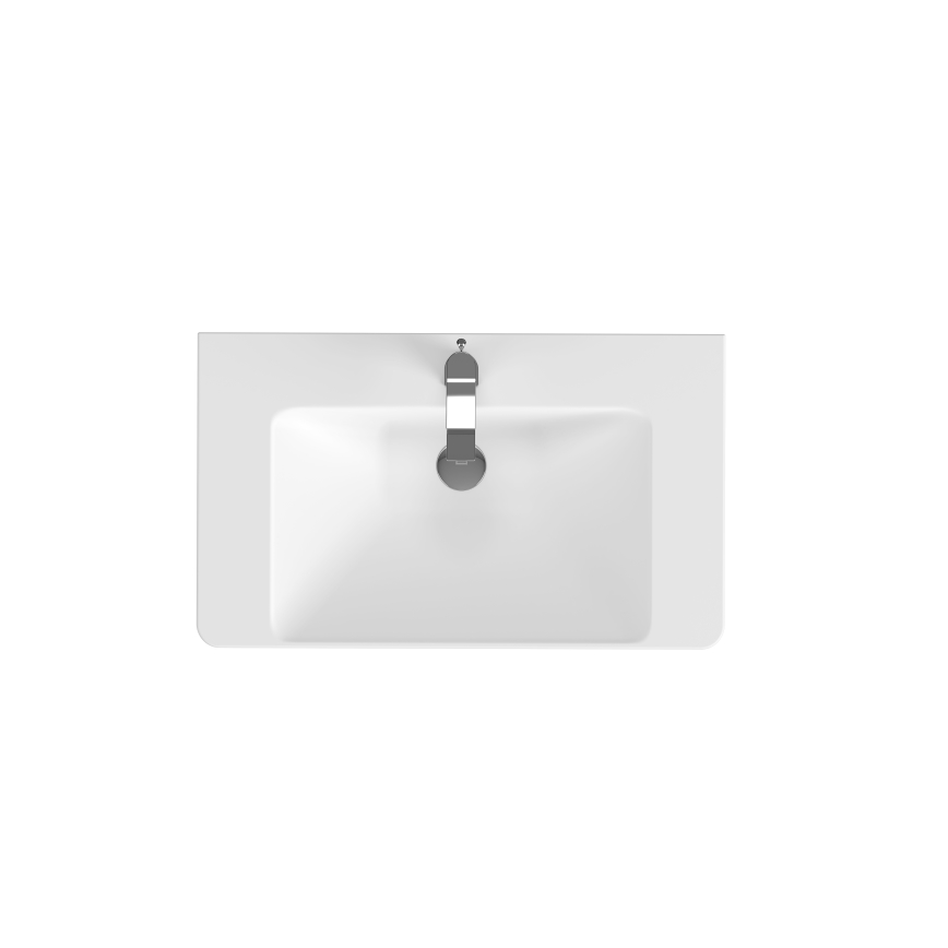 Cersanit S801-338-DSM - Viseča kopalniška omarica z umivalnikom ELODY 46x80 cm bela