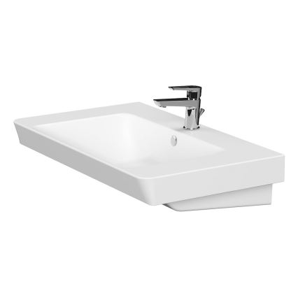 Cersanit S801-338-DSM - Viseča kopalniška omarica z umivalnikom ELODY 46x80 cm bela