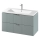 Cersanit S801-546 - Viseča kopalniška omarica z umivalnikom TIRSO 100x60x45 cm mentolna