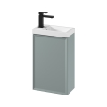 Cersanit S801-570 - Viseča kopalniška omarica z umivalnikom MILLE 40x62x22 cm mentolna