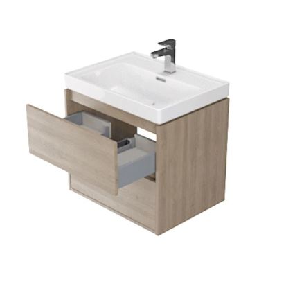 Cersanit S924-008 - Viseča kopalniška omarica pod umivalnik BARBARA 53,3x59,4 cm hrast