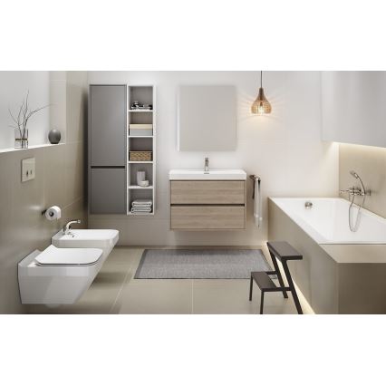 Cersanit S924-008 - Viseča kopalniška omarica pod umivalnik CREA 53,3x59,4 cm hrast
