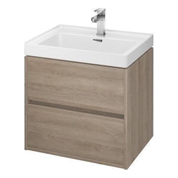 Cersanit S924-008 - Viseča kopalniška omarica pod umivalnik CREA 53,3x59,4 cm hrast