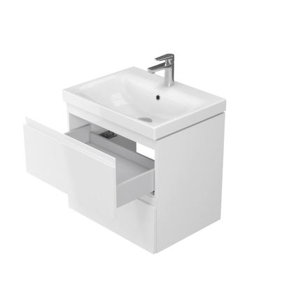 Cersanit S929-010 - Viseča kopalniška omarica pod umivalnik MEDDIE 57x59,5 cm, sijoče bela