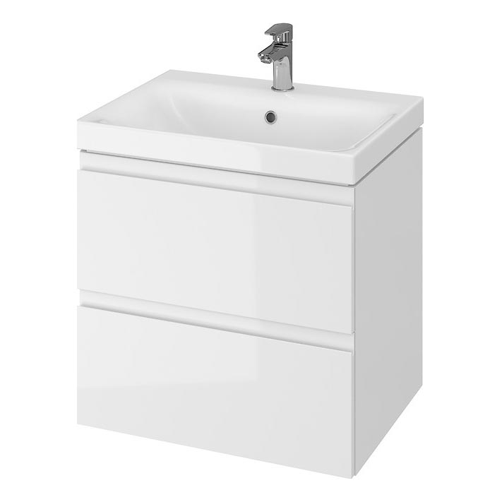 Cersanit S929-010 - Viseča kopalniška omarica pod umivalnik MEDDIE 57x59,5 cm, sijoče bela
