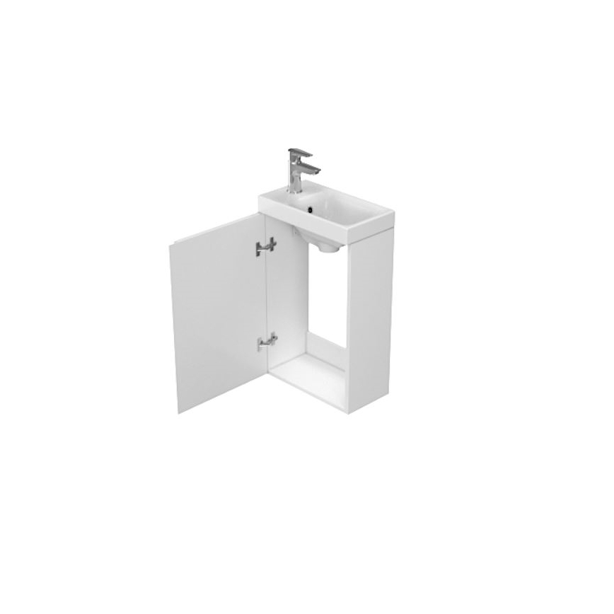 Cersanit S929-014 - Kopalniška omarica pod umivalnik MODUO 59x39 cm, visok sijaj, bela