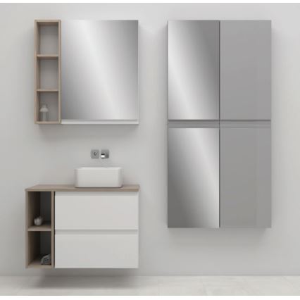 Cersanit S929-018 - Kopalniška omarica z ogledalom MEDDIE 80x59,5 cm