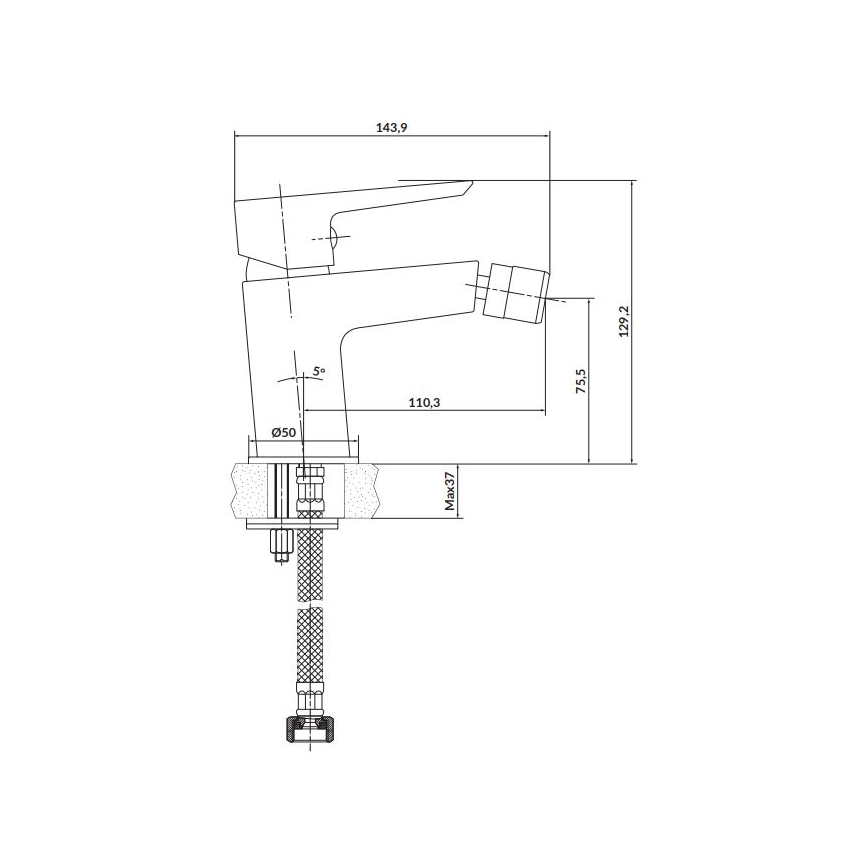 Cersanit S951-348 - Pipa za bide MILLE bela