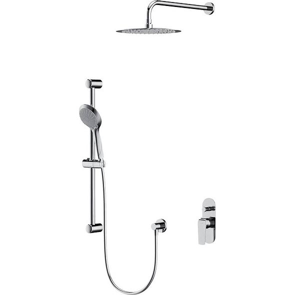 Cersanit S952-014 - Tuš komplet s podometno baterijo CITY, sijajni krom