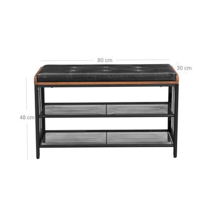 Čevljna omara DAVOR rjava/črna