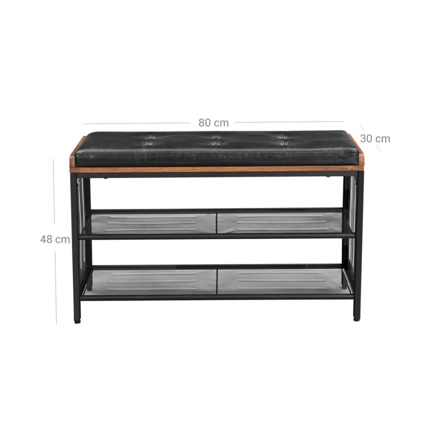 Čevljna omara DAVOR rjava/črna