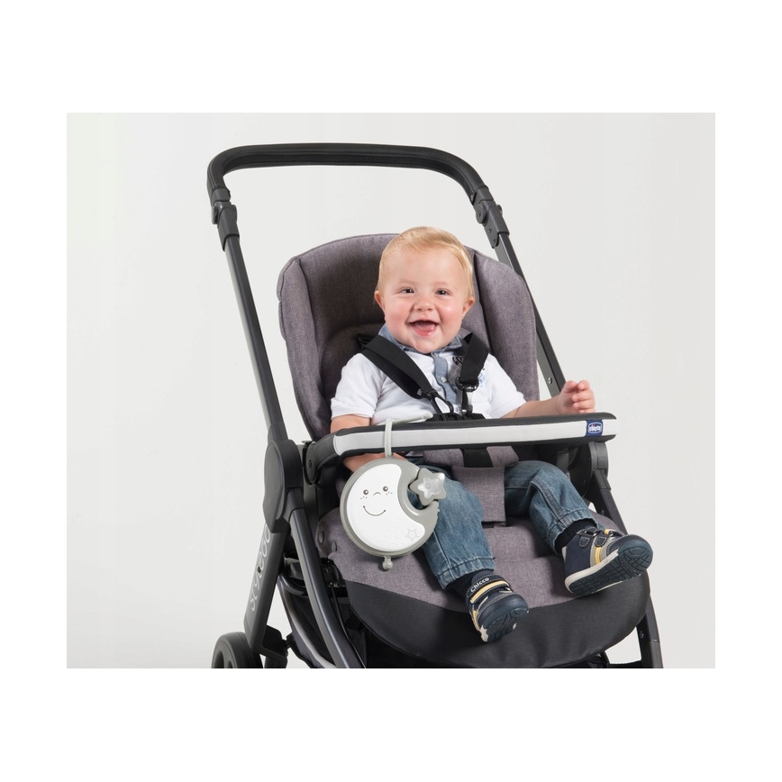Chicco - Mobil za posteljico z melodijo 3v1 NEXT2DREAMS 3xAA siva
