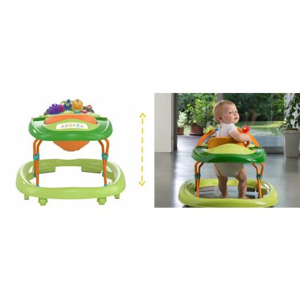 Chicco - Otroška hojica WALKY TALKY 2xAA zelena