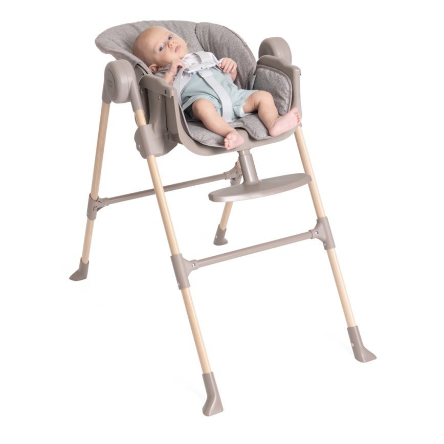Chicco - Otroški jedilni stol Polly Essential - siva/rjava