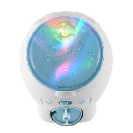 Chicco - Otroški projektor 2v1 POLAR BEAR 3xAA modra